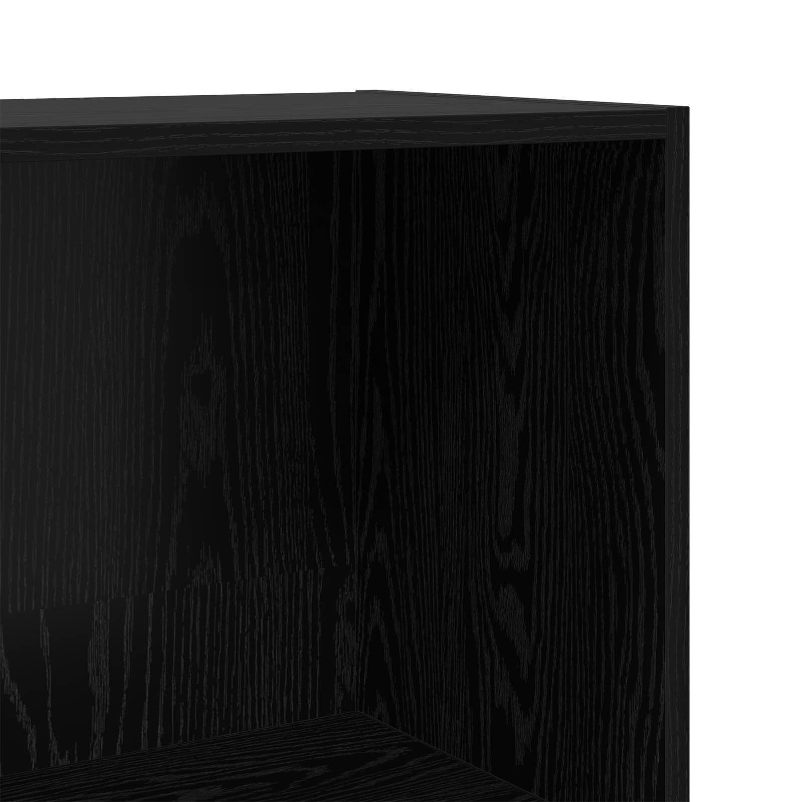 Libreria nera effetto rovere, 80 x 30 x 152 cm