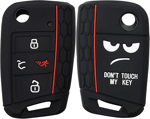 Miniatura 8 de Funda de silicona para llave remota de 3 botones, para VW Beetle Caddy Eos Jetta Golf Polo Scirocco Sharan Tiguan Touran Passat Bora Transporter T5