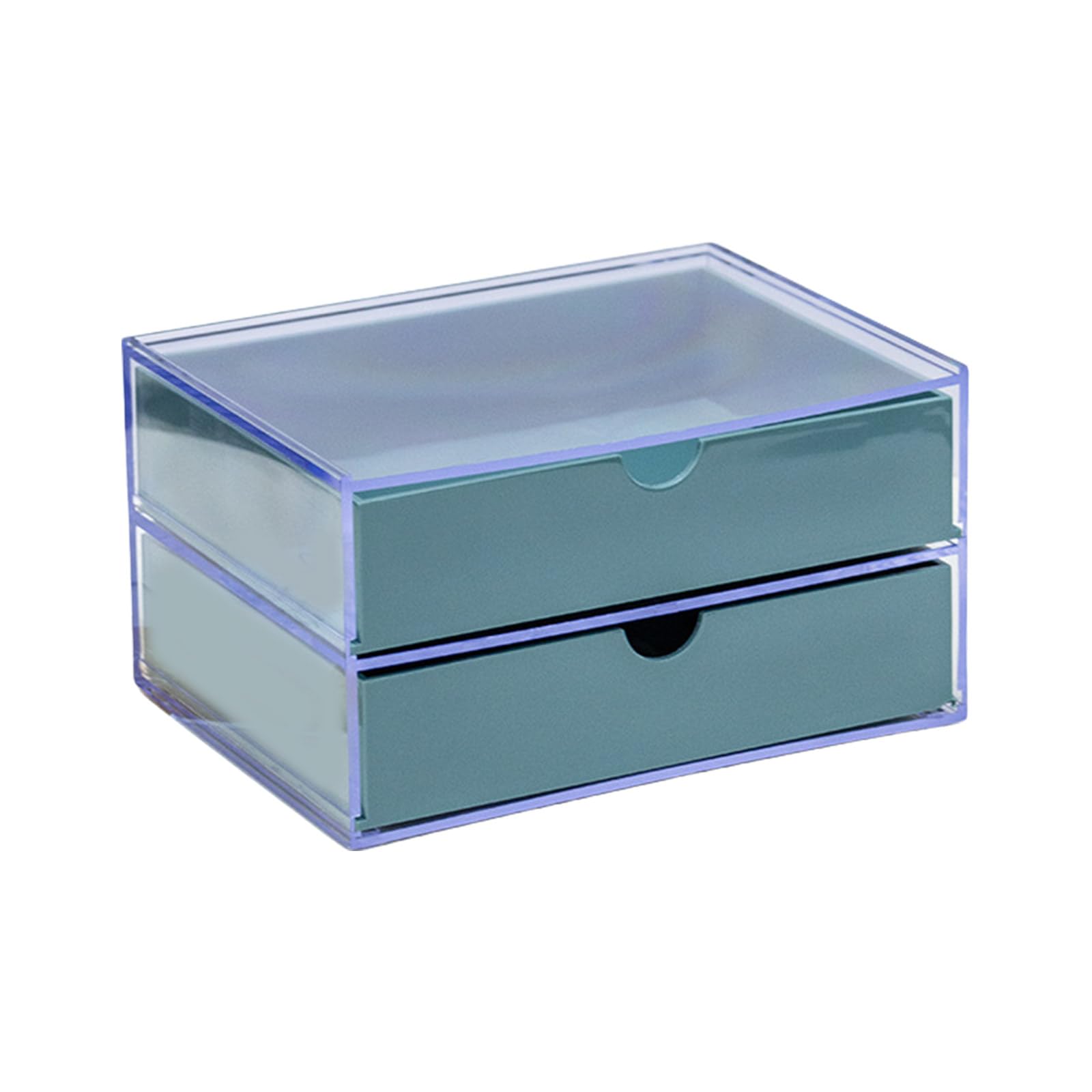 Boîte cadeau manucure transparente double couche pour offrir un rangement raffiné