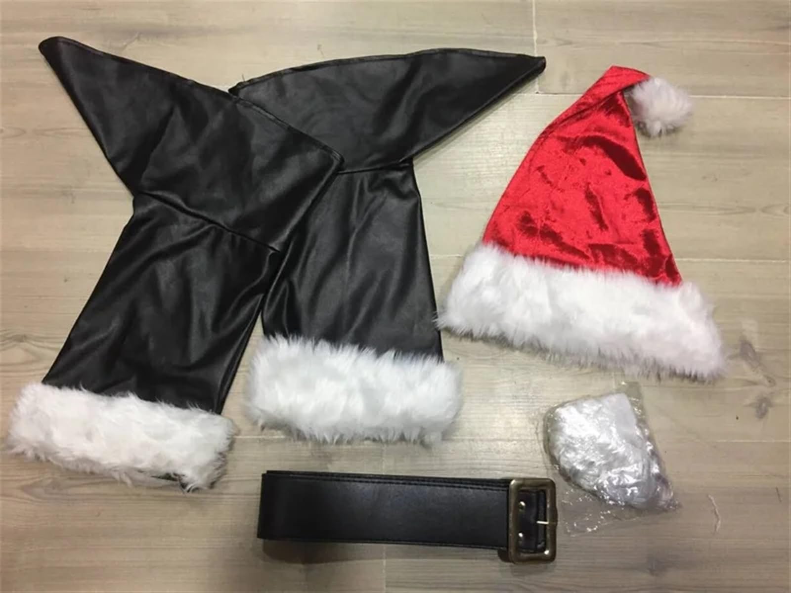 Costume Da Babbo Natale Costume da Babbo Natale Completo travestimento natalizio for cosplay for adulti Abito con cappello Copri piedi for barba for uomo