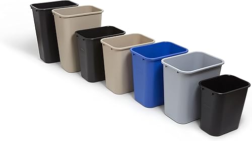 Miniatura 4 de STAPLES Brighton 125070 - Cesta de basura moldeada suave de 10.25 galones (20 pulgadas de alto x 15 12 pulgadas de ancho x 11 pulgadas de