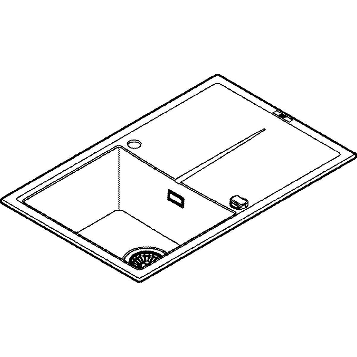 Grohe K400 Kompositspüle mit Abtropffläche granit schwarz 31639AP0 78 x 50 cm