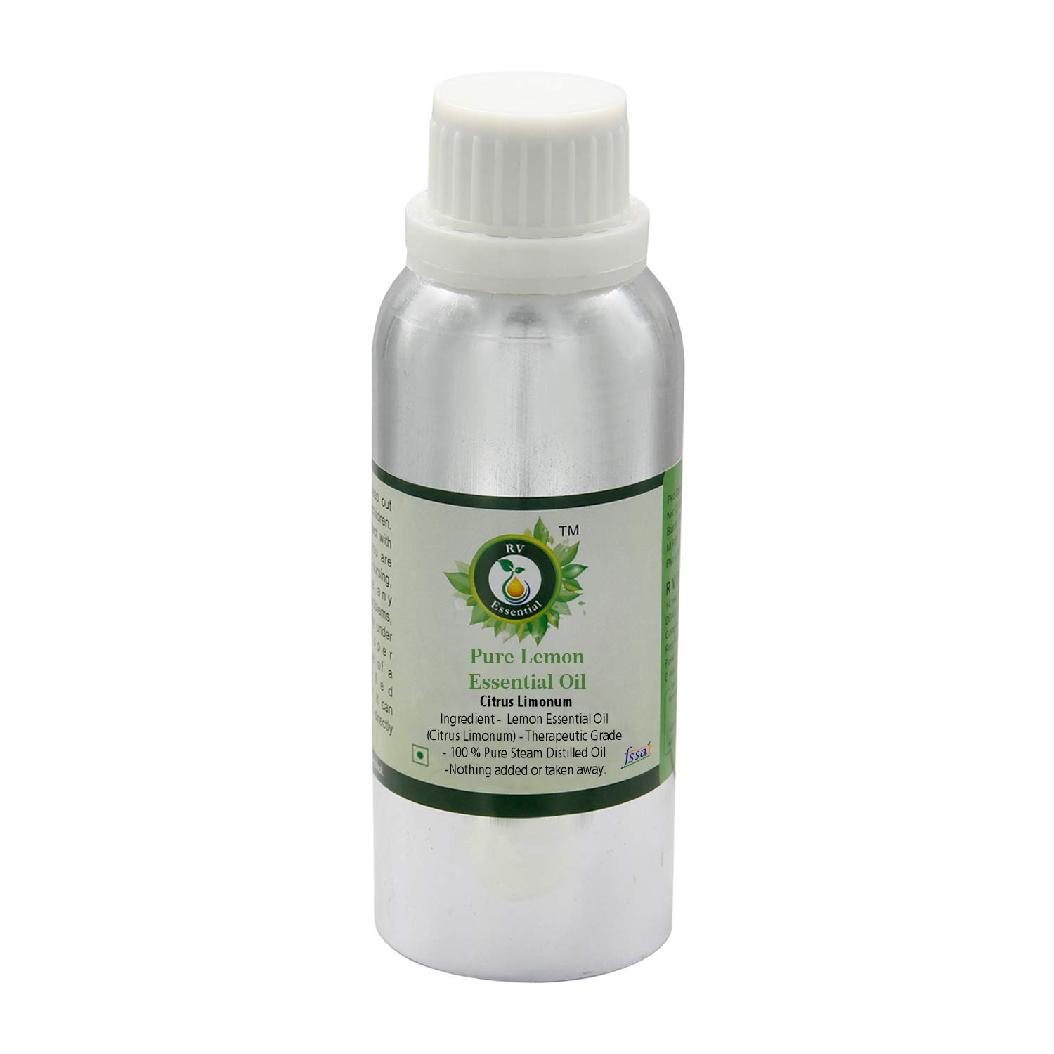 Aceite esencial de limón | Citrus limonum | El aceite de limón | Para cuerpo | 100% natural puro | Vapor destiló | Grado Terapéutico | Lemon Essential Oil | 1250ml | 42oz By R V Essential