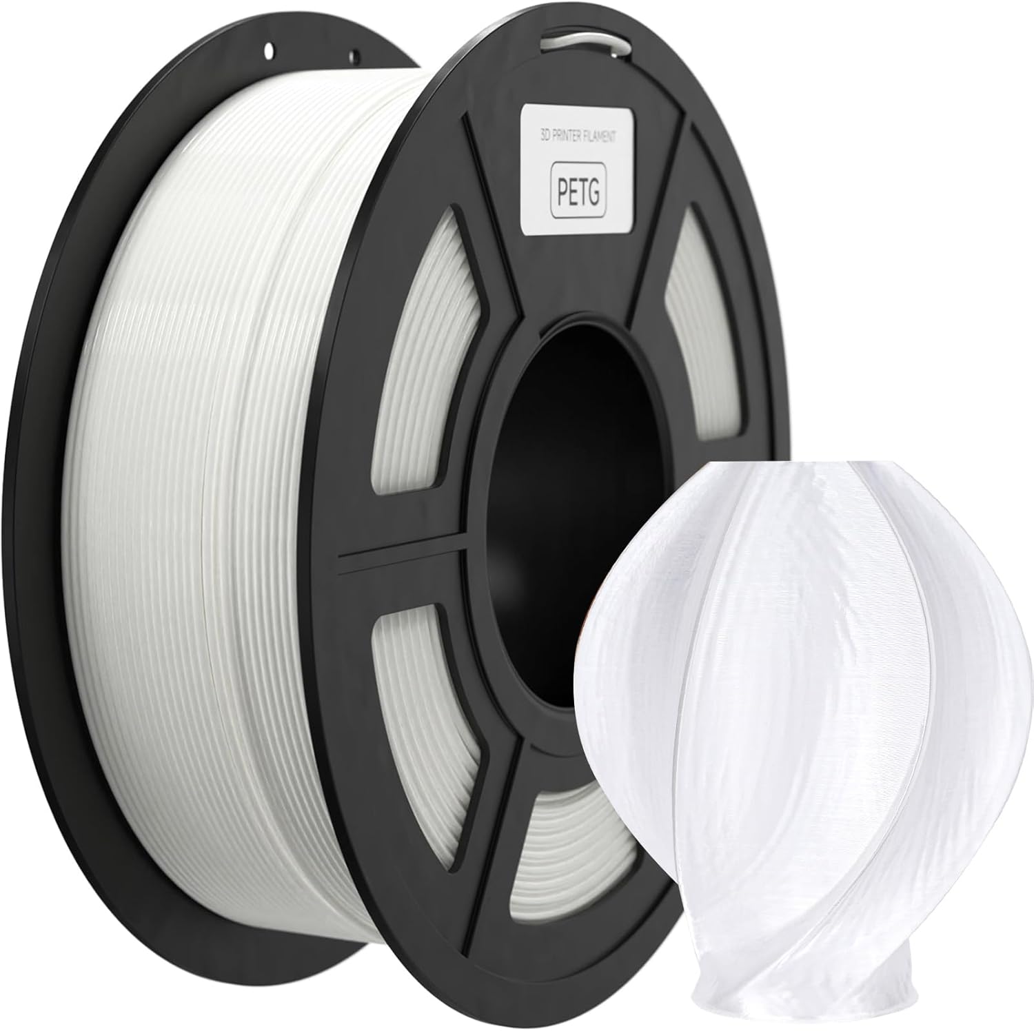 PETG 3D Printer Filament 1.75mm 1kg Higher Toughness Dimensional Accuracy White