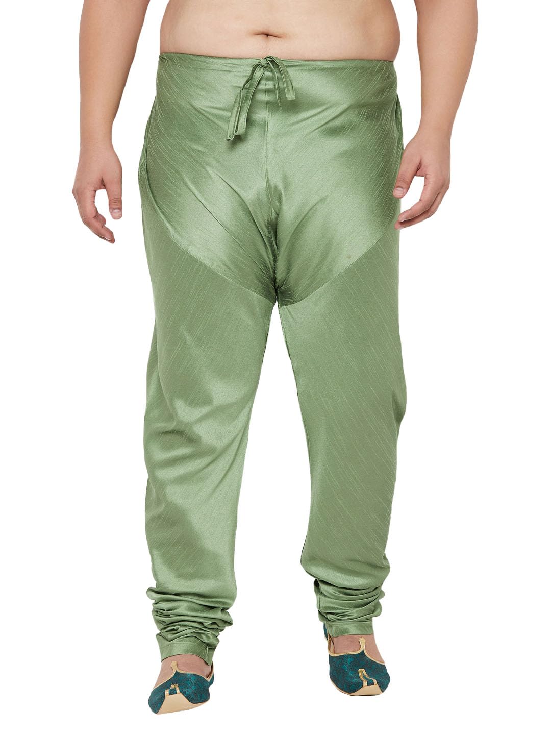 vastramay plus Men's Mint Green Silk Blend Pyjama_VPLUSMPMG_54-picture-3