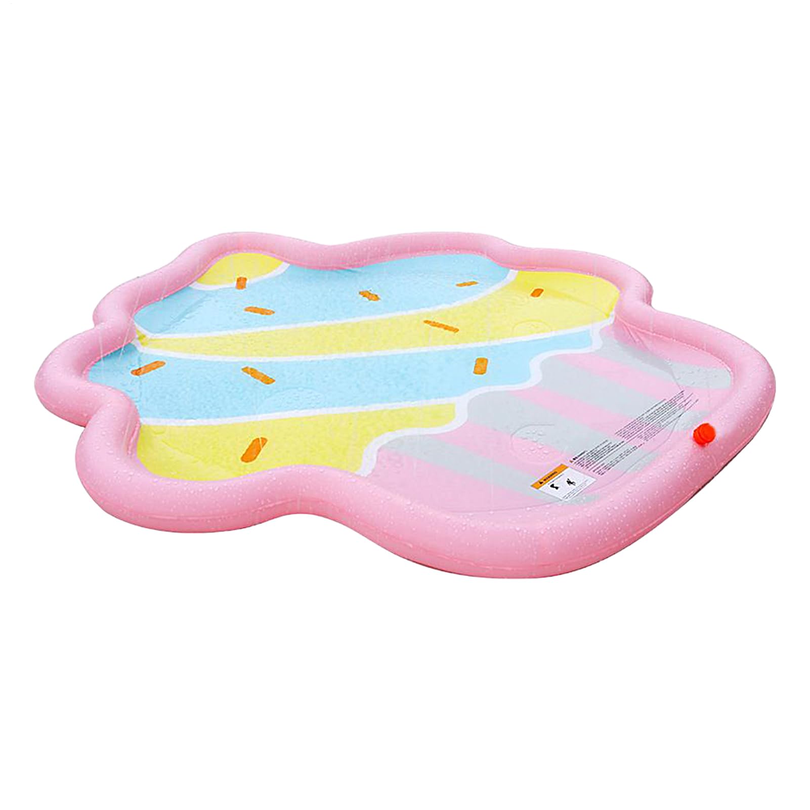 Vasca con Spruzzatore per Bambini - Tappeto Con Schizzi D'Acqua E Piscina Gonfiabile - Attività Estiva Pieghevole Per Esterni Da Giardino E Campeggio