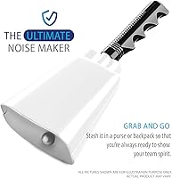 Vista 7 de Deke Home - Paquete de 2 cencerros de acero de 10 pulgadas con mango, generadores de ruido fuerte para fútbol americano, deportes, fiestas