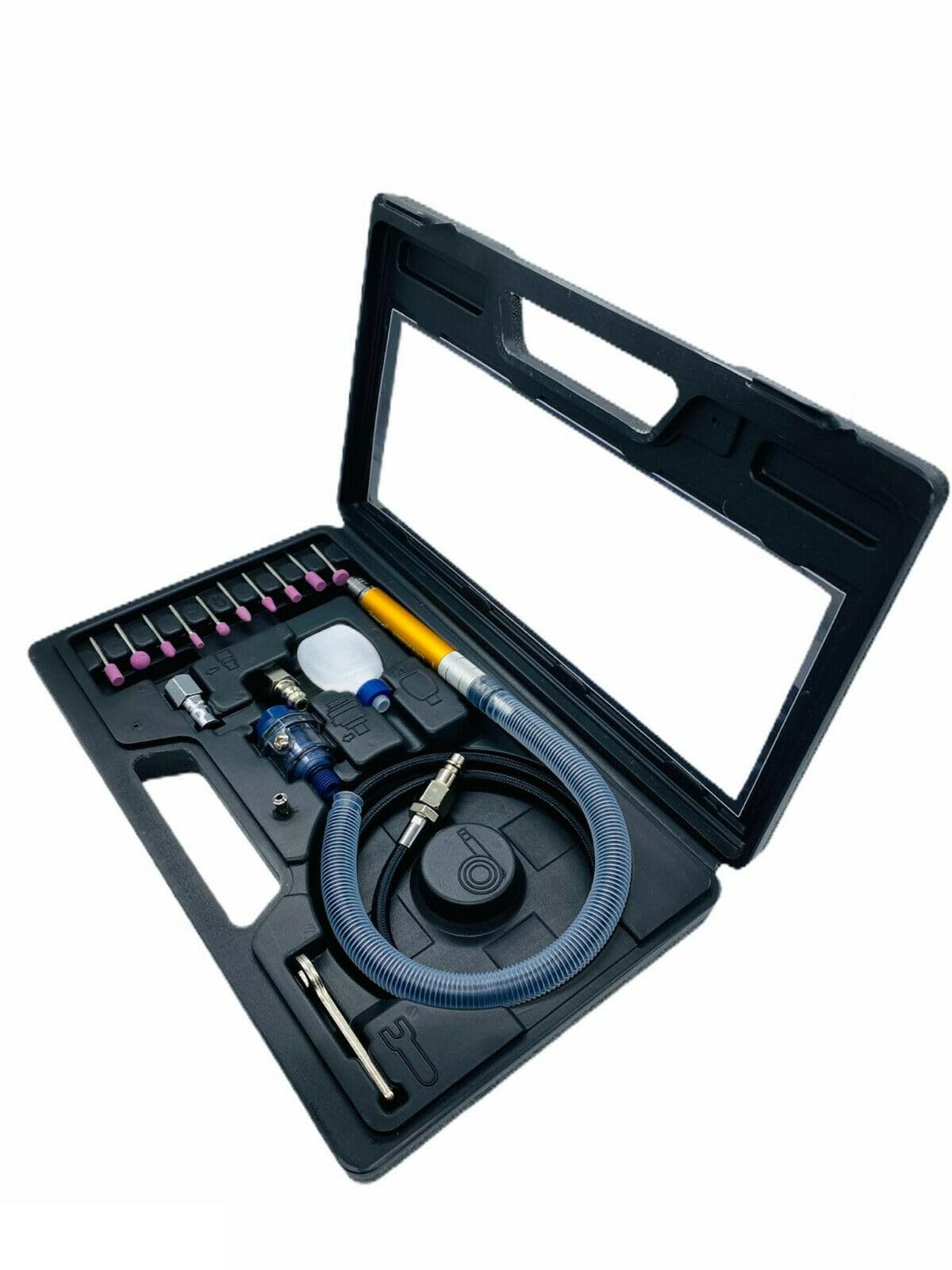 Mini Smerigliatrice Pneumatica ad Aria Compressa 54000 RPM Kit 17 Pezzi 3 mm per Metallo