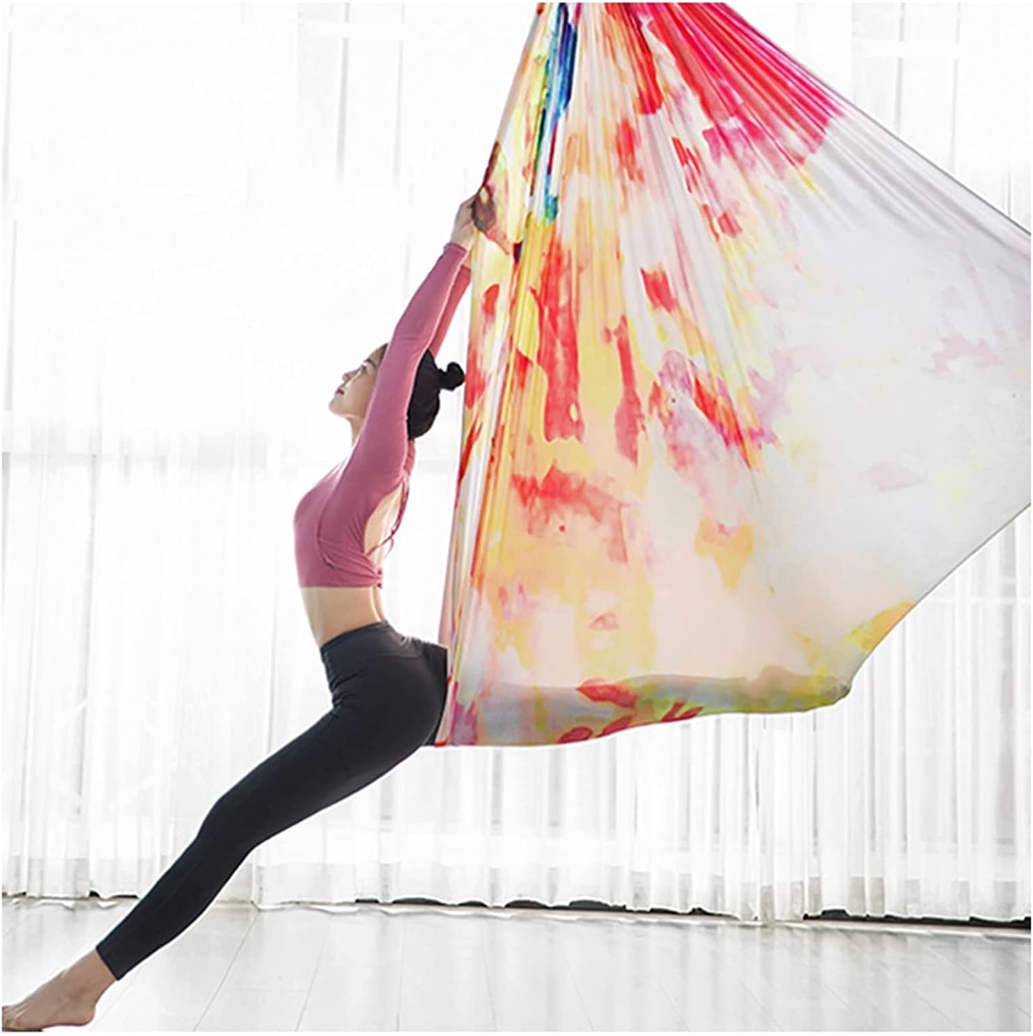 LJYT 6M,Yoga Swing, Yoga Hammock/Sling/Inversion Tool for Gym,Home，Hammock Fitness Anti Gravity Swinging for Pilates Gymnastics