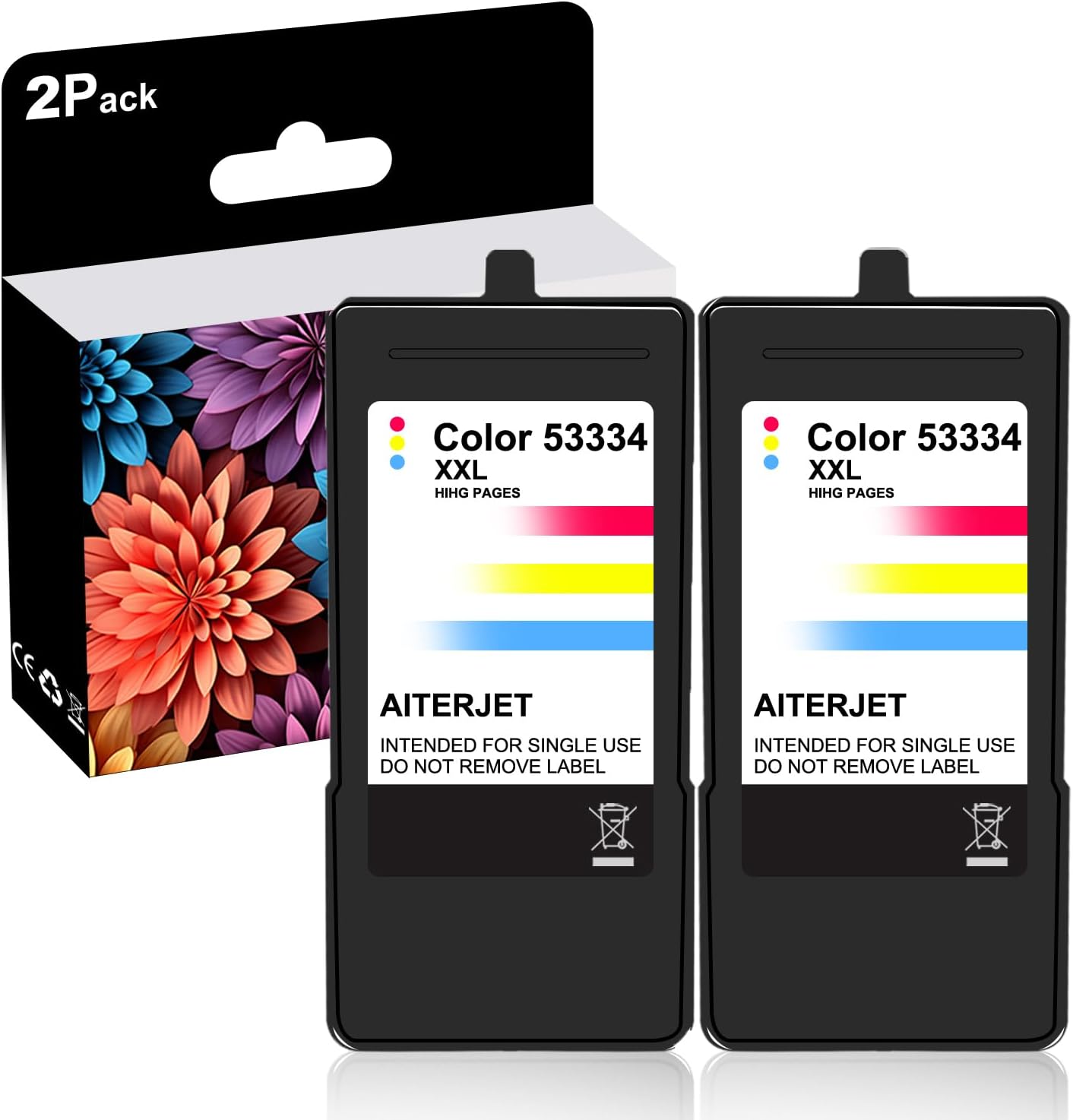 High Pages Remanufactured Ink Cartridge Replacement for PR 53334 Tri-Color Ink Cartridge for Bravo se-3 and 4200-series disc Publishers 2PACK