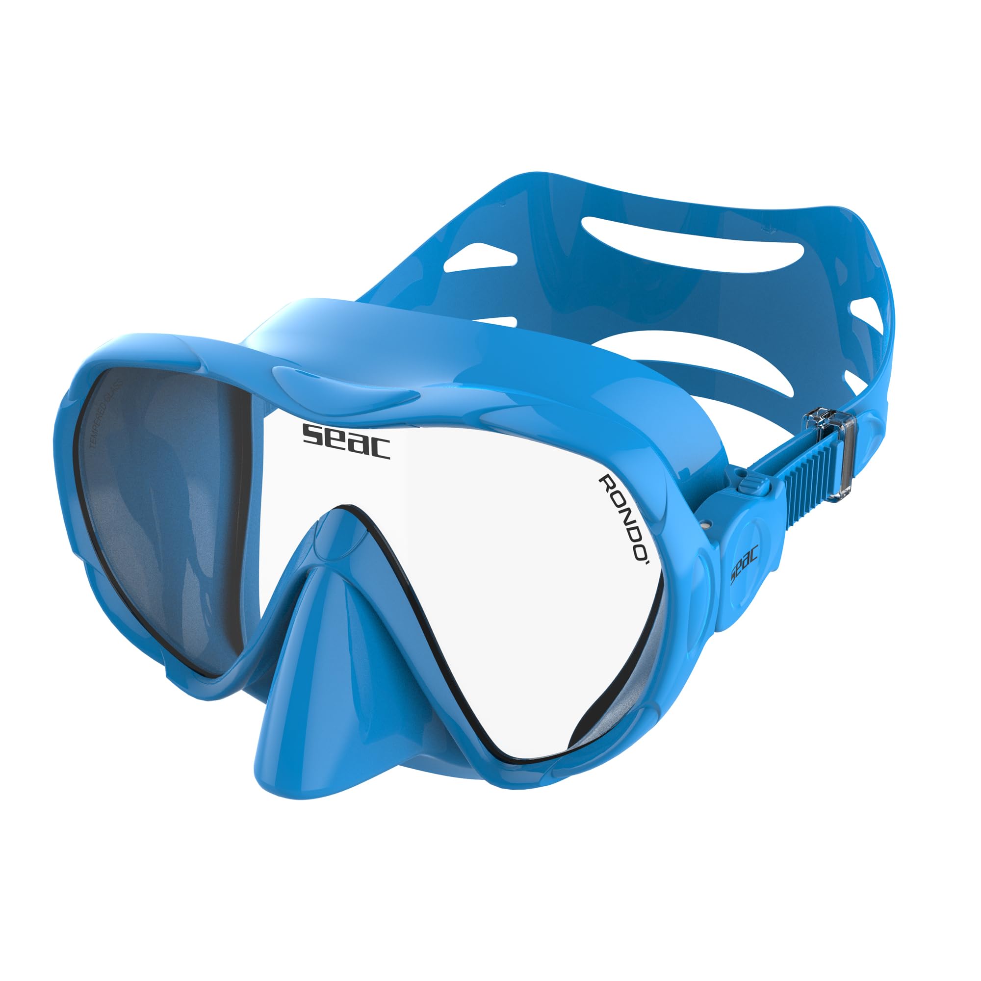 SEAC Rondò, Silicone Single Lens Frameless Mask for Diving and Snorkelling, Reduced Volume, Hydrodynamic, Ultralight
