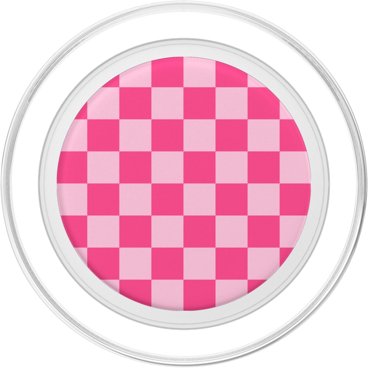 Pink Checkered Checked Pattern Check Design #246 PopSockets PopGrip for MagSafe