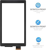 Vista 2 de A-MIND Touch Screen for Nintendo Switch Lite OnlyFront Touch Panel Replacement Parts Repair SetWith Tool Repair Kit + Screen Protector (Gray)
