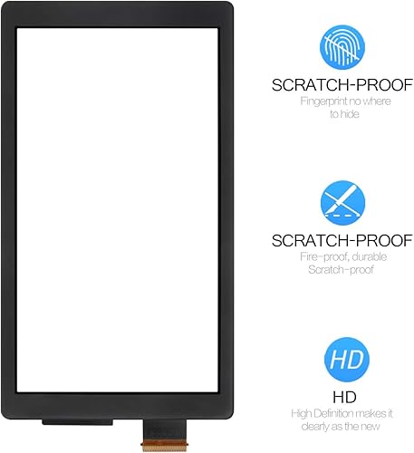 Vista 2 de A-MIND Touch Screen for Nintendo Switch Lite OnlyFront Touch Panel Replacement Parts Repair SetWith Tool Repair Kit + Screen Protector (Gray)