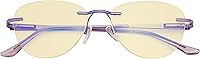 Vista 15 de CessBlu Ladies Cat-eye Blue Light Blocking Glasses Anti Glare UV Rimless Computer Eyeglasses for Women Reading Screen