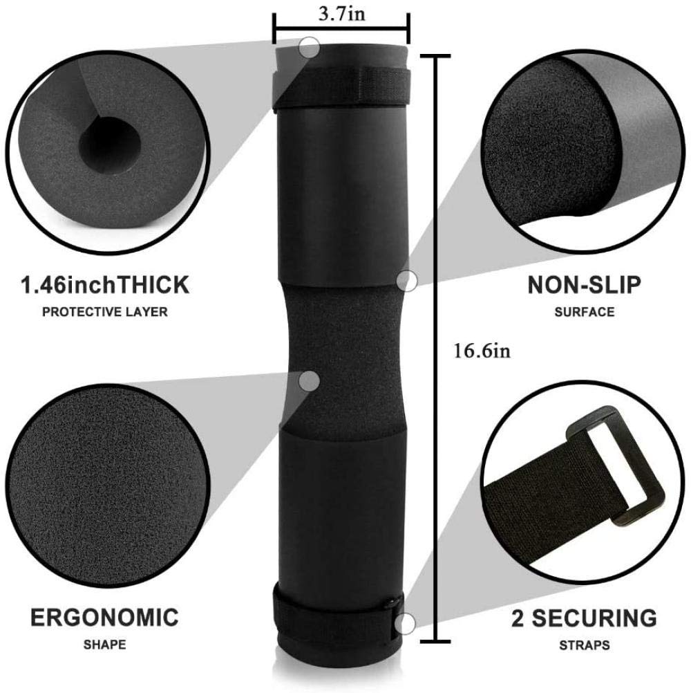 Cuscinetto Per Bilanciere In Schiuma EVA - Con Cinghie Per Squat E Hip Thrust | Protezione Collo E Fianchi - Foto 13