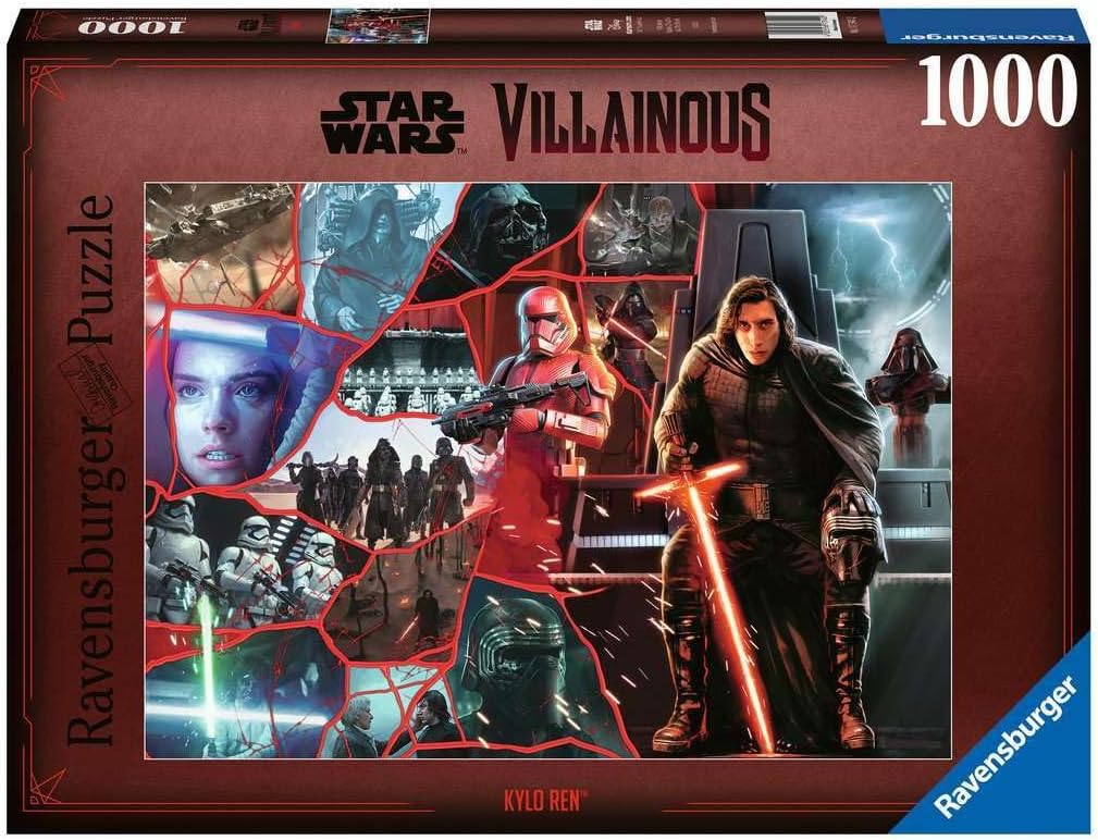 Ravensburger Star Wars Villainous: Kylo Ren and Figurine 1000 Piece Jigsaw Puzzle for Adults - 12001120 - Handcrafted Tooling, Made in Germany, Every Piece Fits Together Perfectly