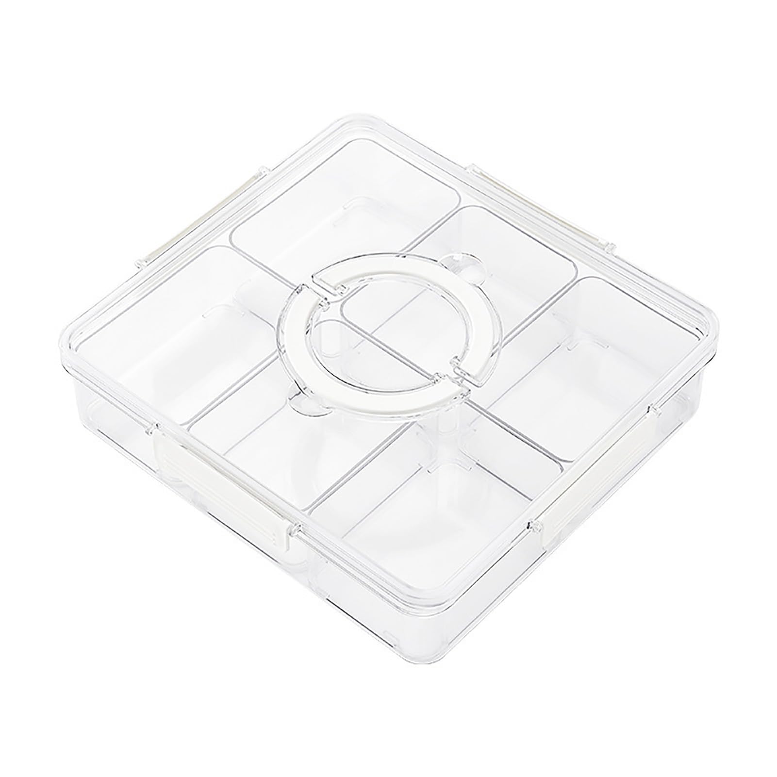 Prettiee Adjustable Divided Serving Tray with Lid Perfect for ac Fruits Desserts & Seasonings High Capaci for Parties Gatherings & Entertaining Versatile Sto Solut