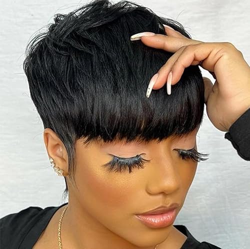 FCHW Short Hairstyles Pixie Cut Hair Wig For Women Popular