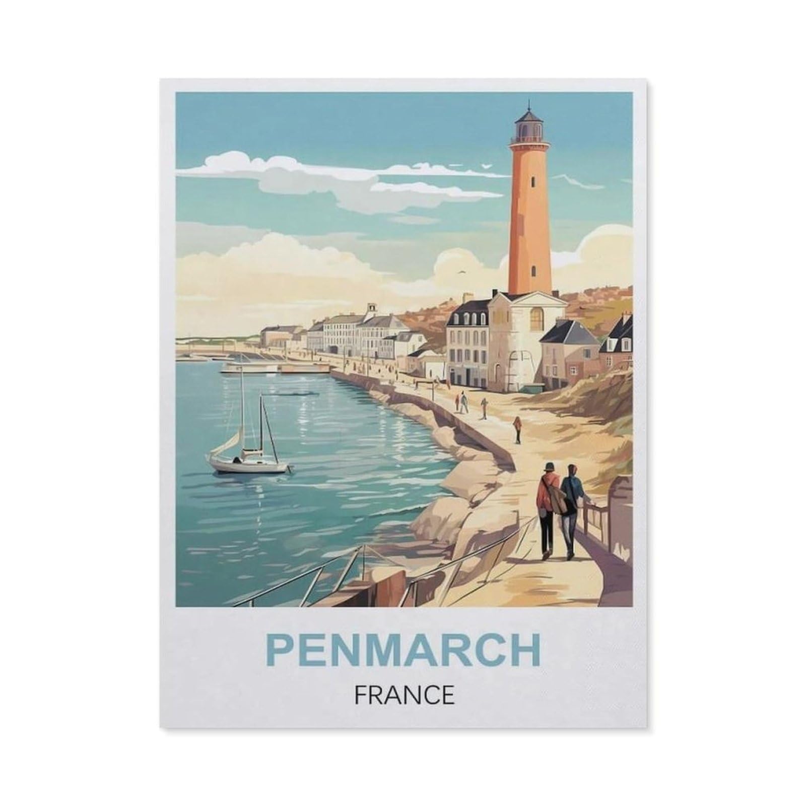 Vintage Metal Tin Sign，Penmarch France(30x40cm）