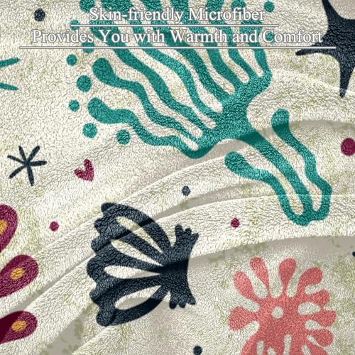 Couverture polaire hippocampe vintage 150x200 microfibre - 3