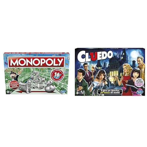 Immagine del prodotto Monopoly Classico - Gioco da tavolo per famiglie e bambini dagli 8 anni in su & Hasbro Gaming - Cluedo, Gioco in Scatola, 8 anni to 99 anni