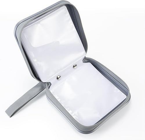 Miniatura 57 de UENTIP Funda para DVD, capacidad de 48 unidades, portátil, con cremallera, almacenamiento grande, cartera de CD, organizador de CD, viaje en casa
