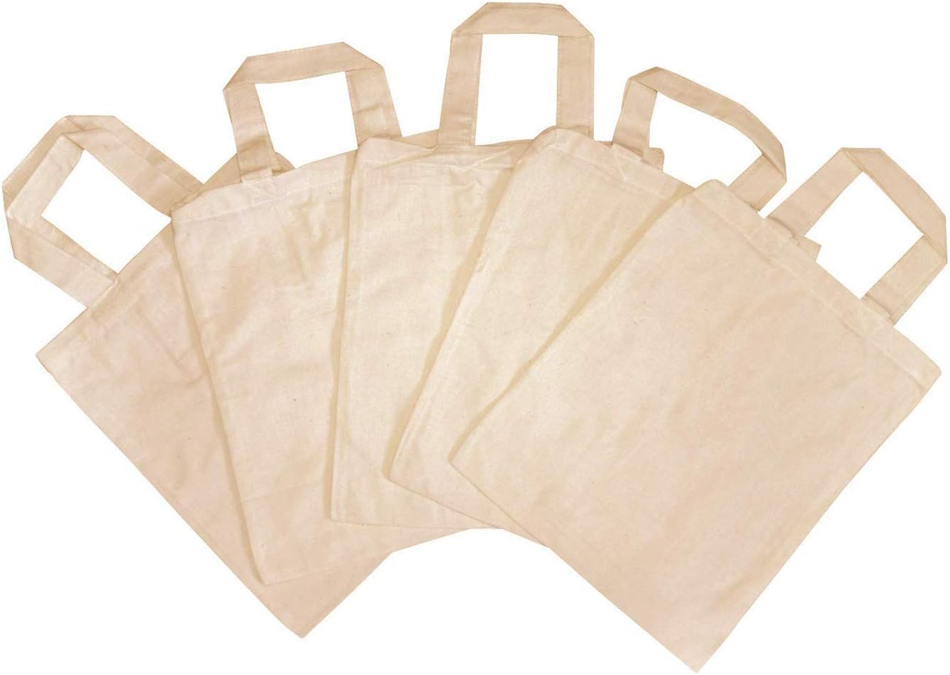 Kinder Stoffbeutel, unbedruckt, zum Bemalen, Besticken, Bekleben 22 x 27 cm, 100% Baumwolle, 2 kurze Henkel Kinder Bastelset