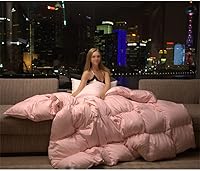 Vista 3 de QDLZLG - Relleno de edredón de plumón de ganso tamaño Queen King, manta de algodón con carcasa de edredón de ganso de invierno