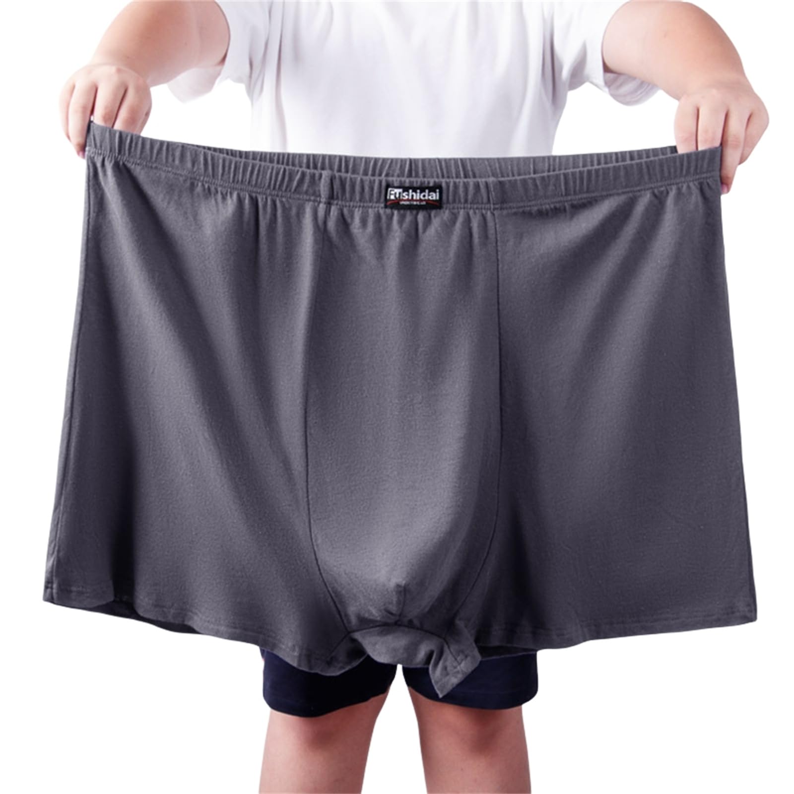Boxer Uomo Boxer da Uomo Large Size in Cotone A Vita Alta per Persone di Mezza età E Anziani 3 Confezioni-F-10Xl