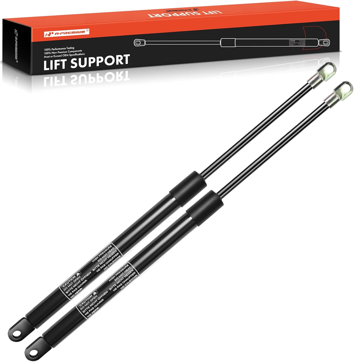 A-Premium Front Hood Lift Supports Shock Struts Compatible with Select Jaguar Models - XJS 1976-1991, XJS 1992 (to Chassis # 184671), 2-PC Set