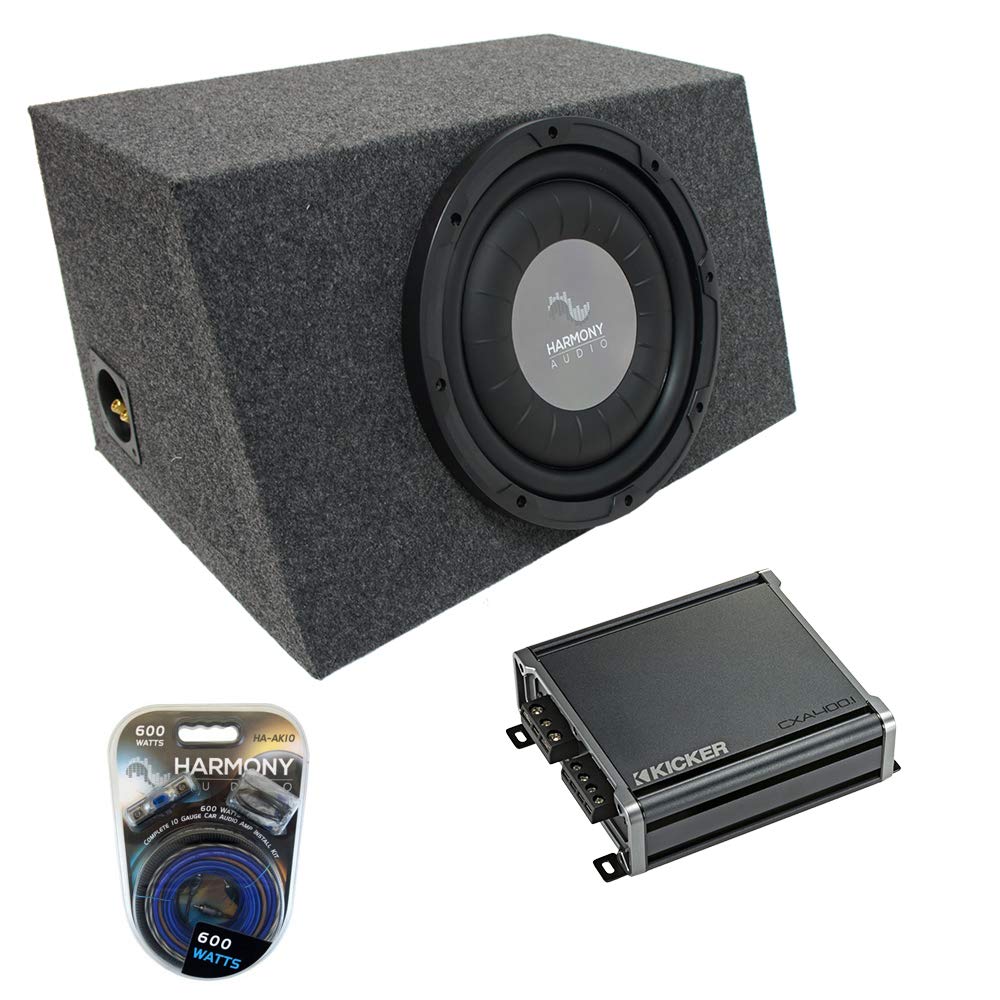 Harmony Audio F124 Bundle with Universal Car Stereo Hatchback Sealed Single 12