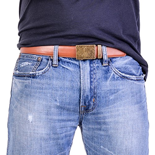 Image of Mission Belt Men's Leather Ratchet Belt, 40mm Metal Collection