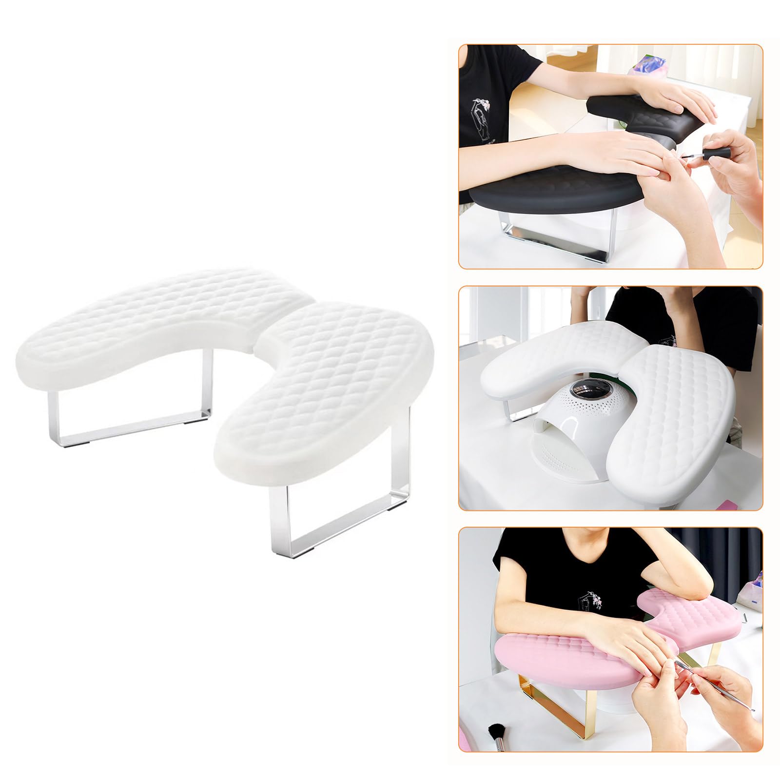 Cuscino per mani per manicure, poggiabraccia professionale per unghie, con fondo antiscivolo e forma sagomata antiscivolo