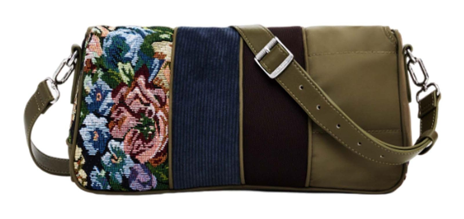 Desigual Sac à main en tissu pour femme, vert, vert
