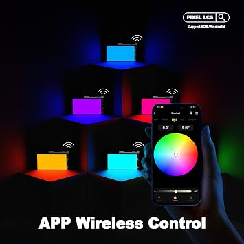 Pixel G1s RGB Video Light with APP Control, 12W 210 Minutes Rechargeable Battery LED Camera Light, 10 Common Lighting Effects, CRI97 2500-8500K LED Video Light with Aluminum Alloy Body