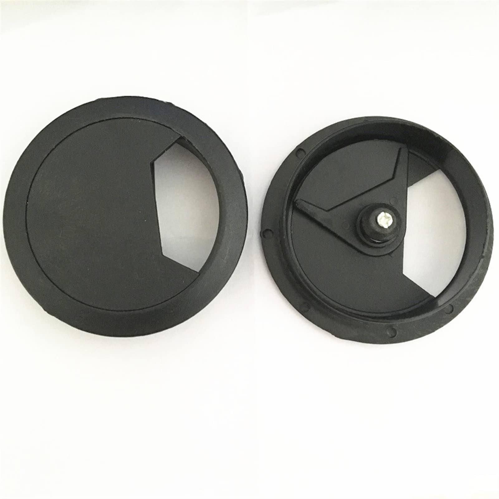 Schreibtischtülle Schreibtischtülle, Kabeltülle, 4 Stück, Kunststoff, schwarz, runde Drahtlochabdeckung, 60 mm, for Computertisch-Möbel-Hardware