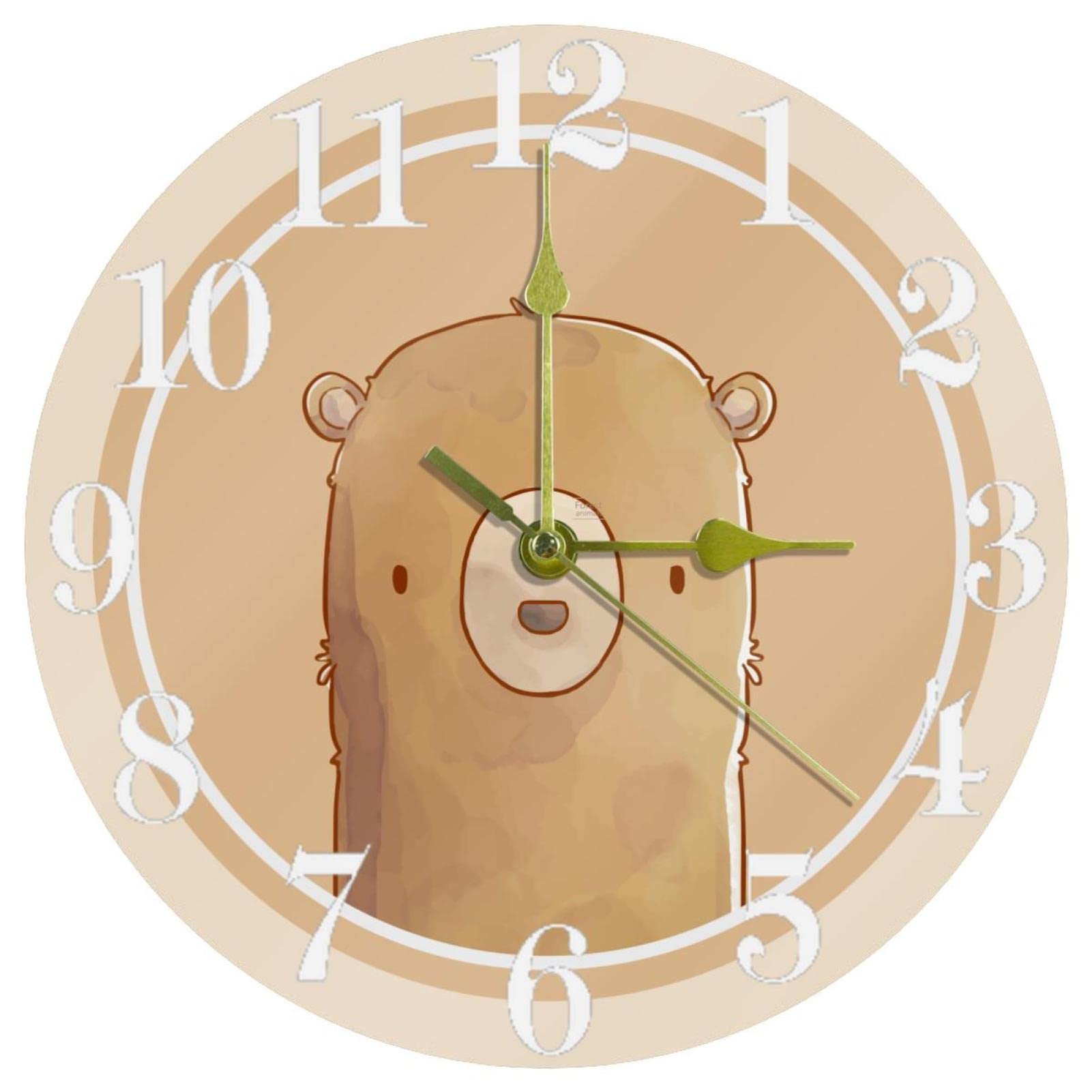 Horloge murale à quartz animaux de la forêt pour éveiller l'imagination de vos enfants