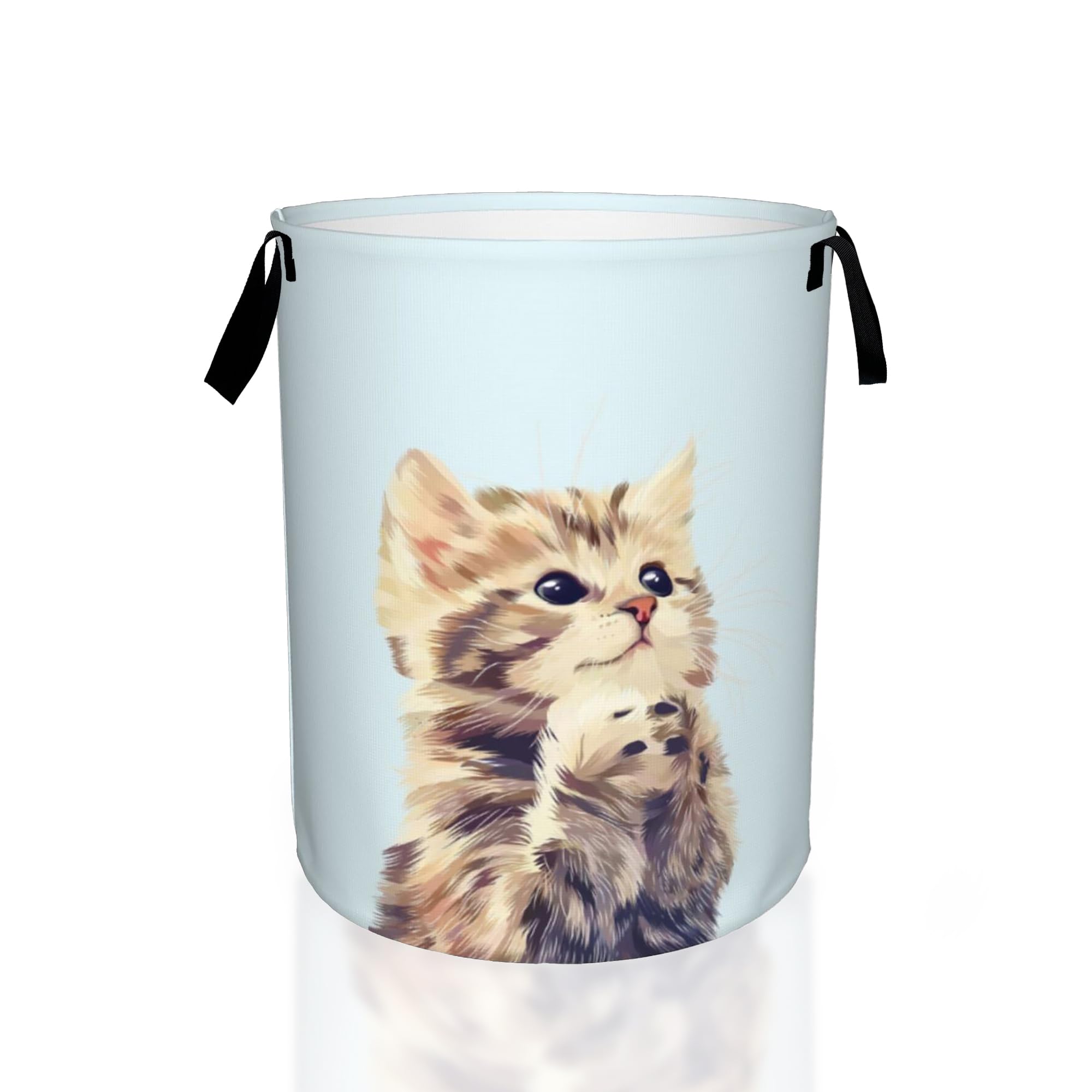 UIUPRO Laundry Hamper,Cute Cat Kitten Laundry Basket,Waterproof Foldable Storage Bin for Bedroom,Clothes Organizer Basket,Toys Box 16x20 Inch