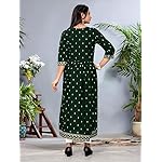 Rayon Cotton Printed Nayara Cut Kurta Green Set with Elegant Design | - Image 2