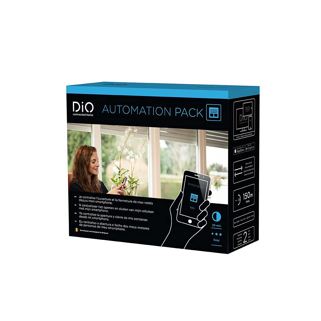 DiO Connected Home Pack Volets roulants connectés (HomeBox + 2 modules Volets)