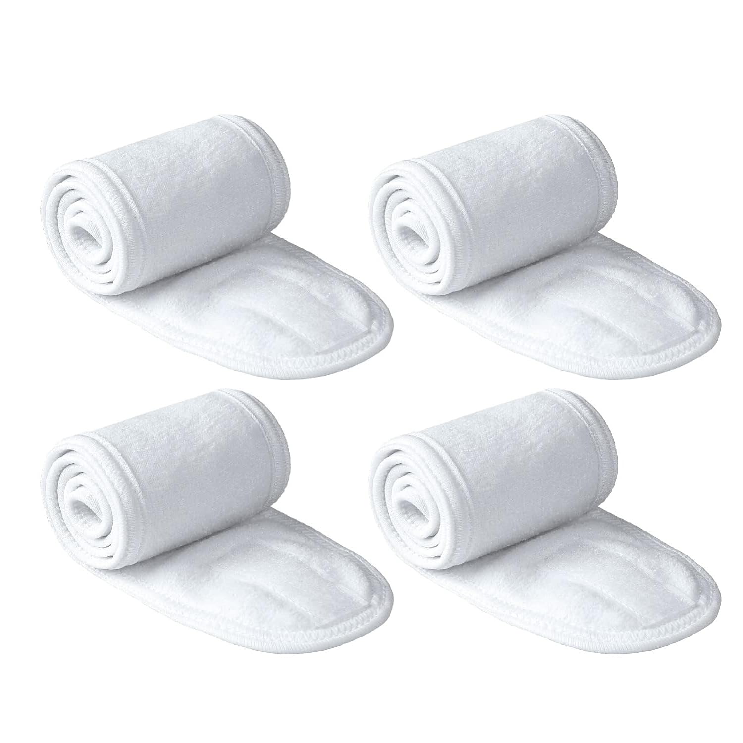 4 Pcs Spa Headband for Facial Skincare Headbands Adjustable Face WashingTowel Makeup Hair Bands Head Wraps for Women Man Shower Yoga