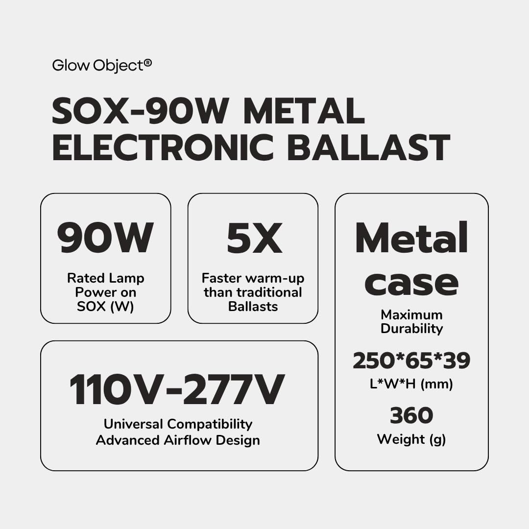 SOX - Alimentatore elettronico da 90 W per lampade al sodio a bassa
