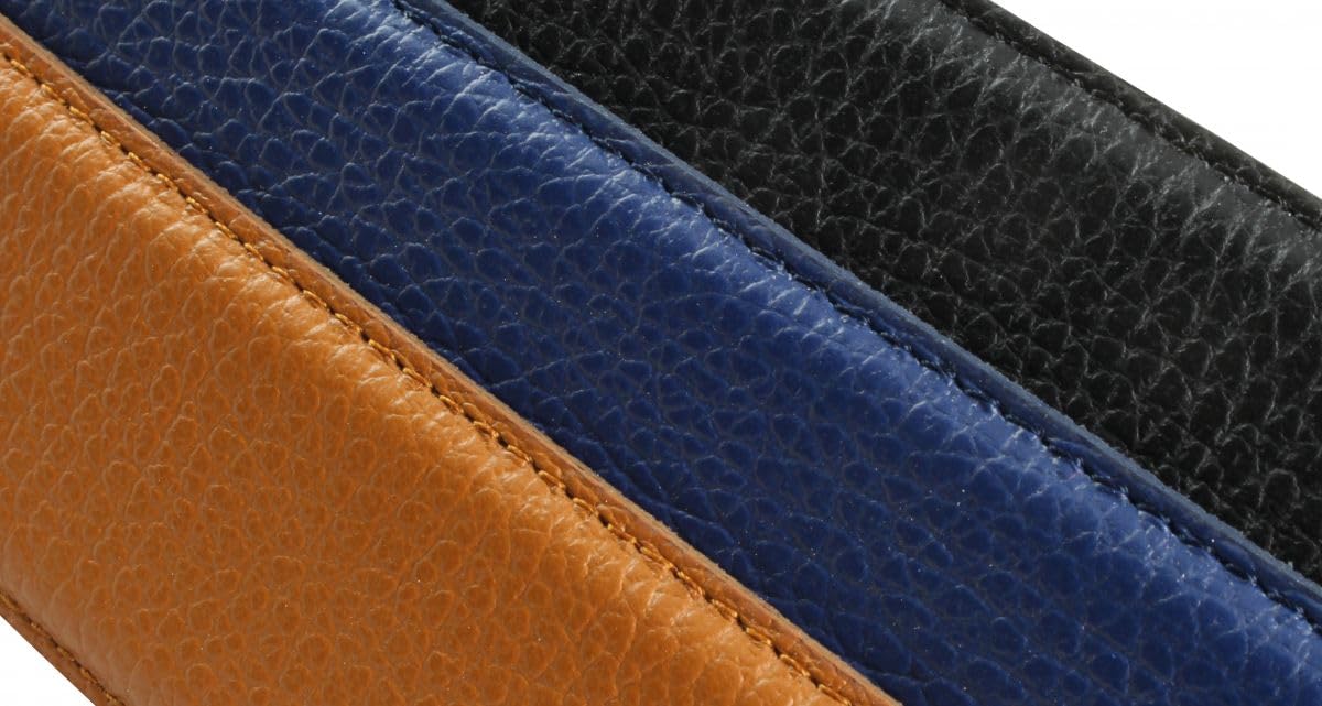 BELTINGER Cintura con stampa pigmentata e cucitura decorativa senza fibbia 3,5cm | alla moda cintura in pelle per fibbia H 35mm donna uomo | cintura per jeans 3.5cm