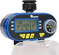 Vista 8 de Manguera Agua Grifo Temporizador Jardín Sistema de Riego Controlador de Riego Ordenador Impermeable Rojo