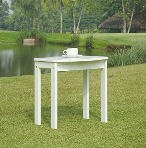 Linon Adirondack, White End Table, 18.5"D X 18.11"W X 18.11"H #TOP1