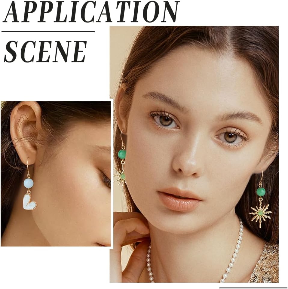 Beebeecraft 1 Box 200Pcs Earring Hooks Set 18K Gold Plated Stainless Steel French Fish Hook Earring Wires Earwire with Horizontal Loop for DIY Jewelry Findings - Image 5