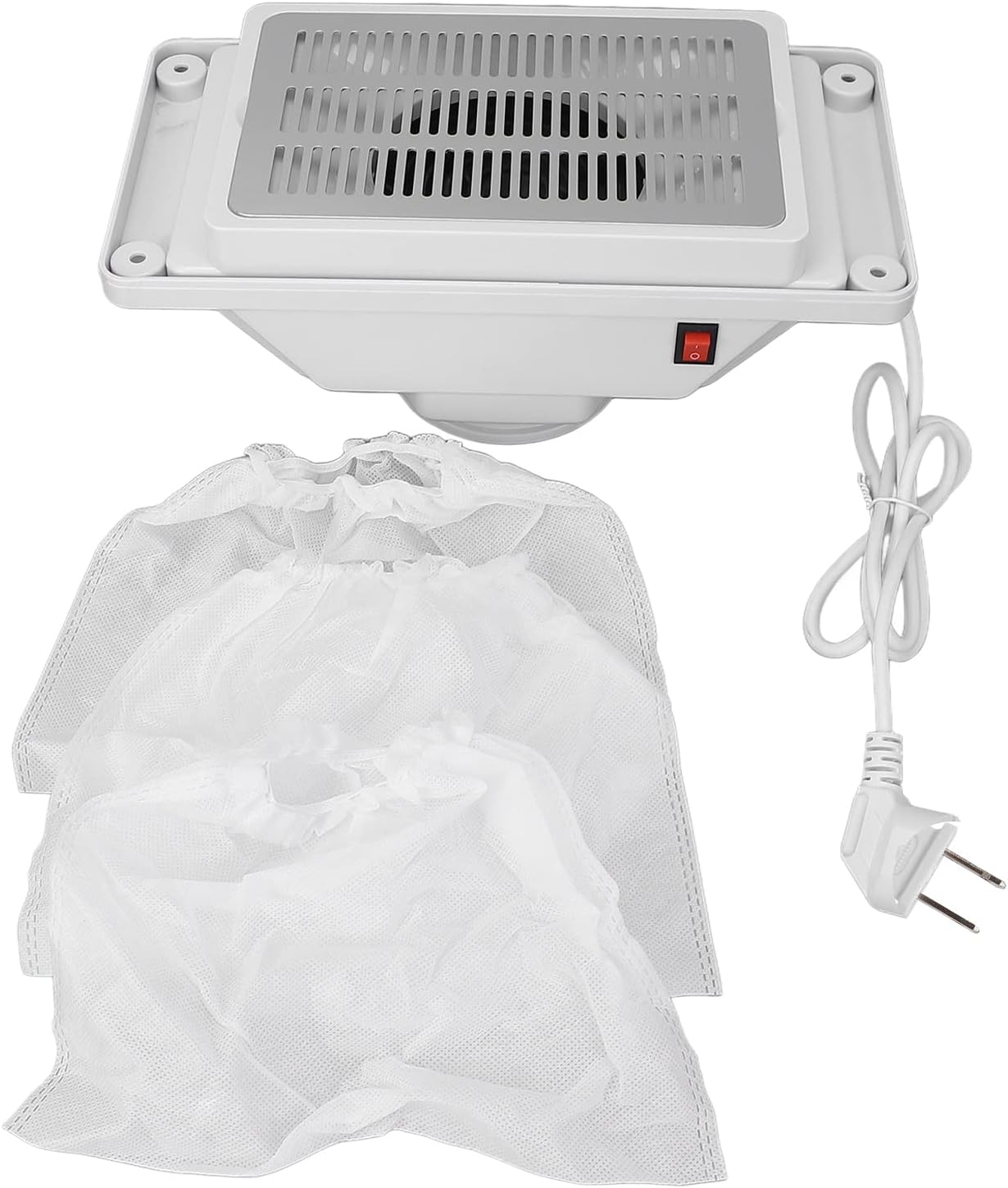 Nail Dust Collector Electric Powerful Nail Vacuum Suction Nail Dust Cleaner Extractor Manicure Tool for Acrylic Gel Nail Polishing Professional Nail Filter for Salon Home(US)