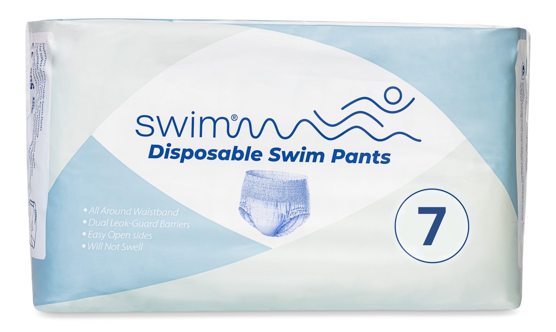 SWIMMM – Einweg Schwimmwindeln Kinder – Größe 7 (18–30 kg) – 36 Stück – Diskret & Hautfreundlich – Schutz bei Stuhlinkontinenz – Für sicheres Schwimmen im Wasser