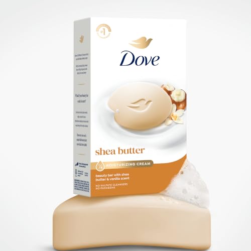 Image of Dove Beauty Bar Soap Shea Butter 4 Count 3.75 oz